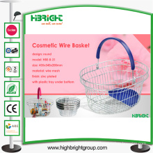 Metal Shopping Basket Oval-Shaped Supermarkets Basket